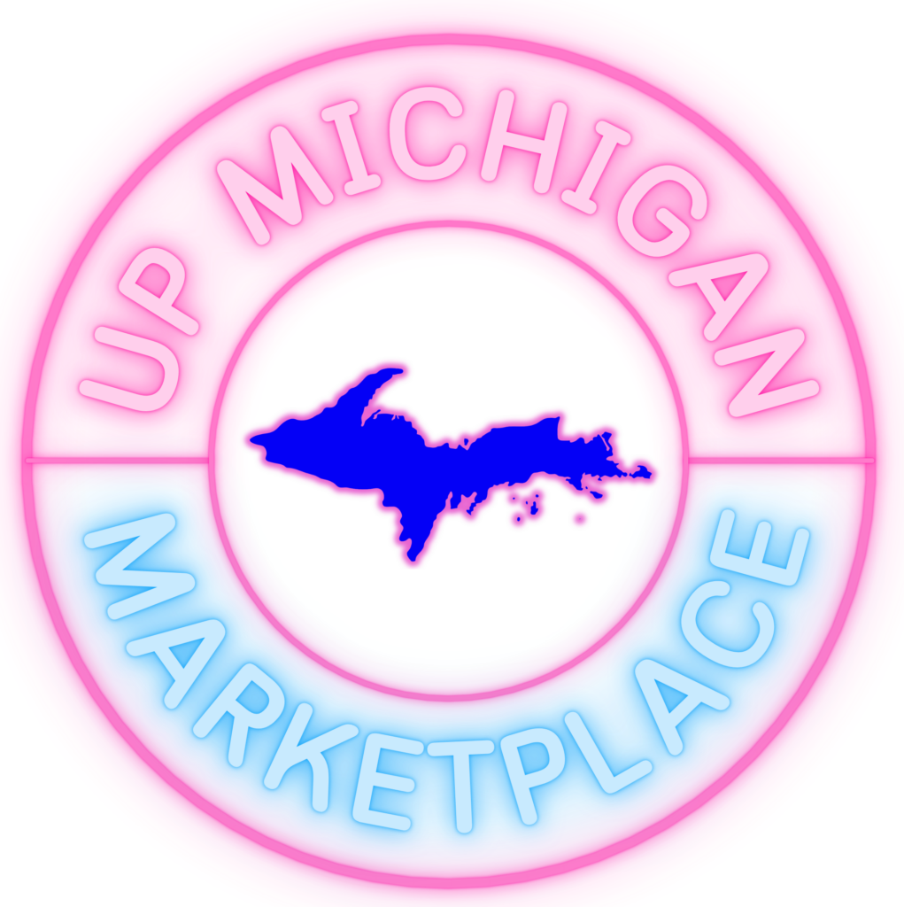 UP Michigan Marketplace Round Neon Sign